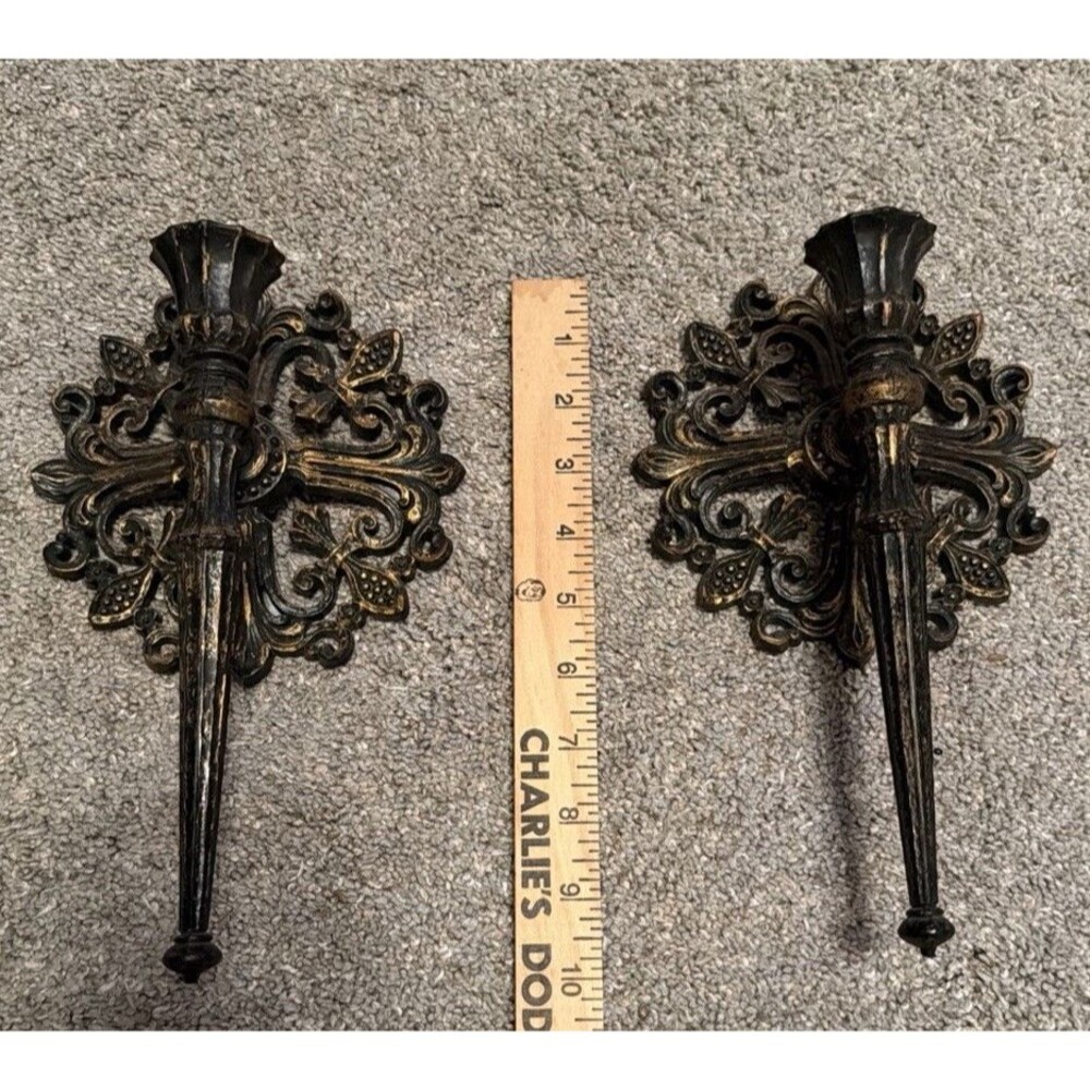 Mid Century Dart Industries 1964 Wall Mounted Candleholder Sconces No. 4831 Set